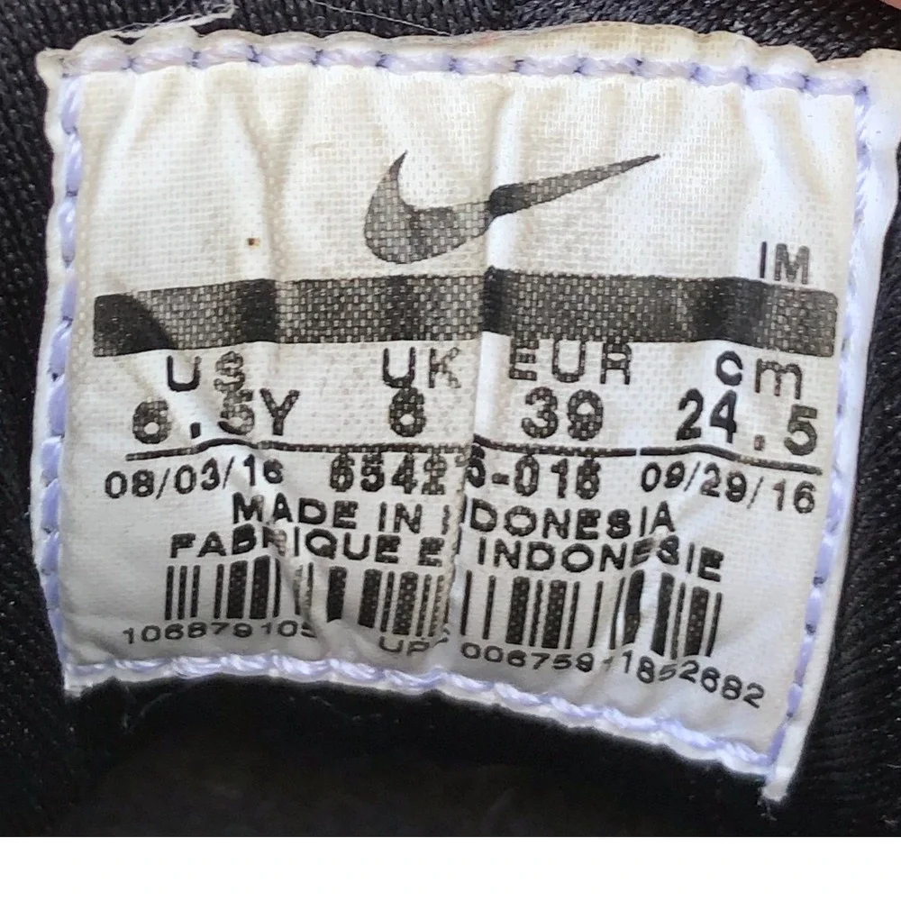 Nike Air Huarache Run Shoes 6.5Y (Women 8 US) Black Sneakers Athletic 654275-016